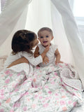 aden + anais pink dream cotton muslin baby blanket 120cm (British brand)