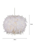 glow White Feather Ceiling Light 50cm - British product