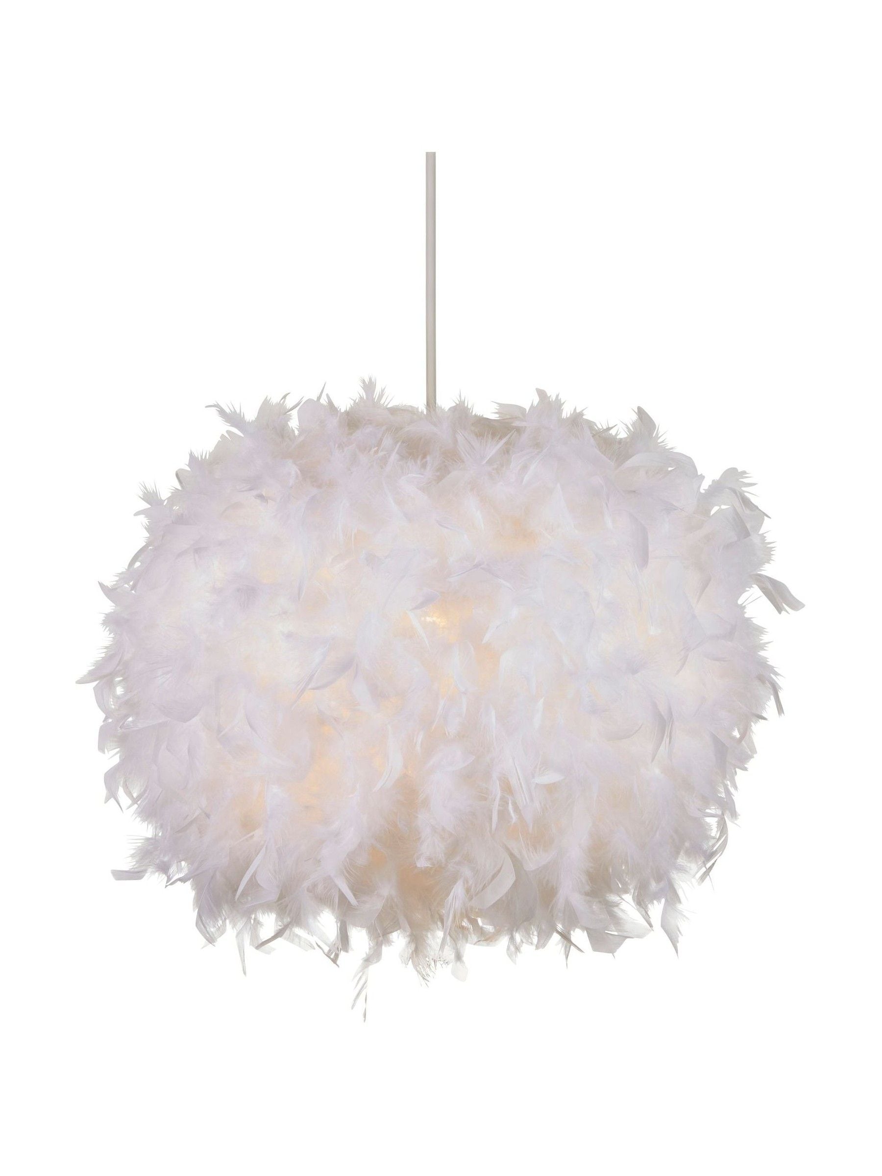 glow White Feather Ceiling Light 50cm - British product