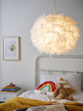 glow White Feather Ceiling Light 50cm - British product