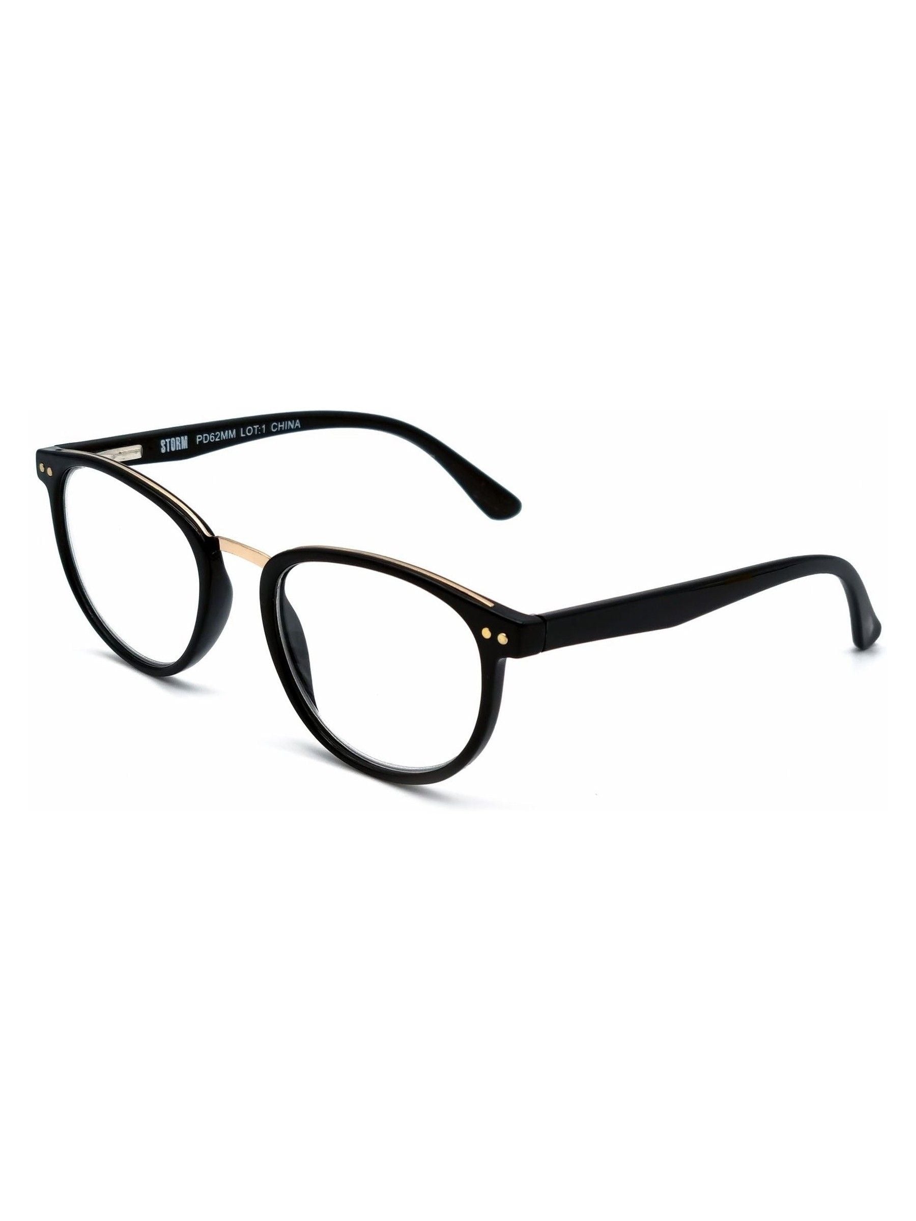 Storm black reading glasses, UK version