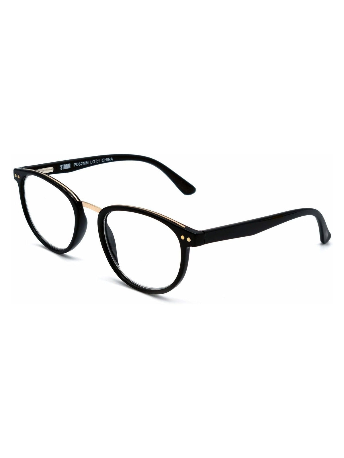 Storm black reading glasses, UK version