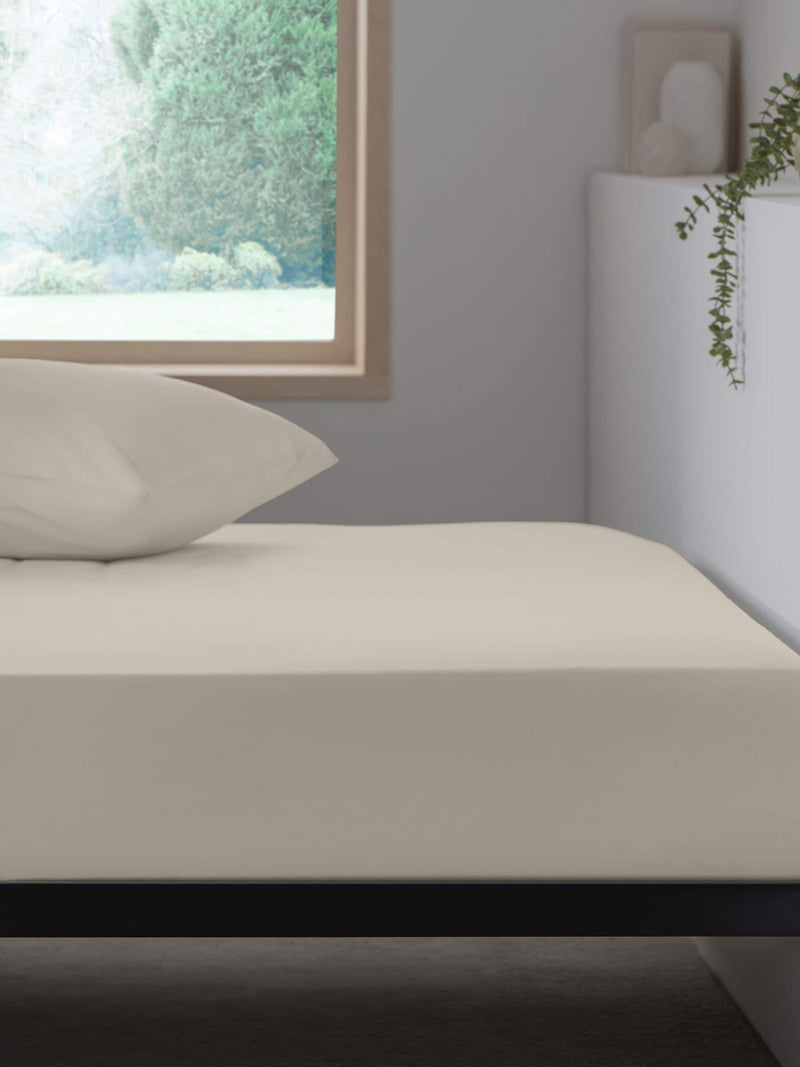 Grey Easy Care Polycotton Fitted Sheet