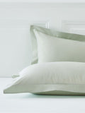 Set of 2 Green Pale Sage Cotton Rich Pillowcases