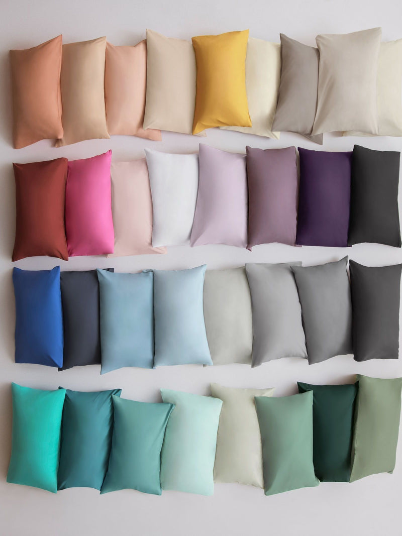 Green pale sage duvet cover and pillowcase set, UK version