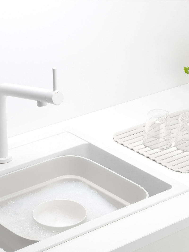 Brabantia grey washing up bowl with drying tray - British product