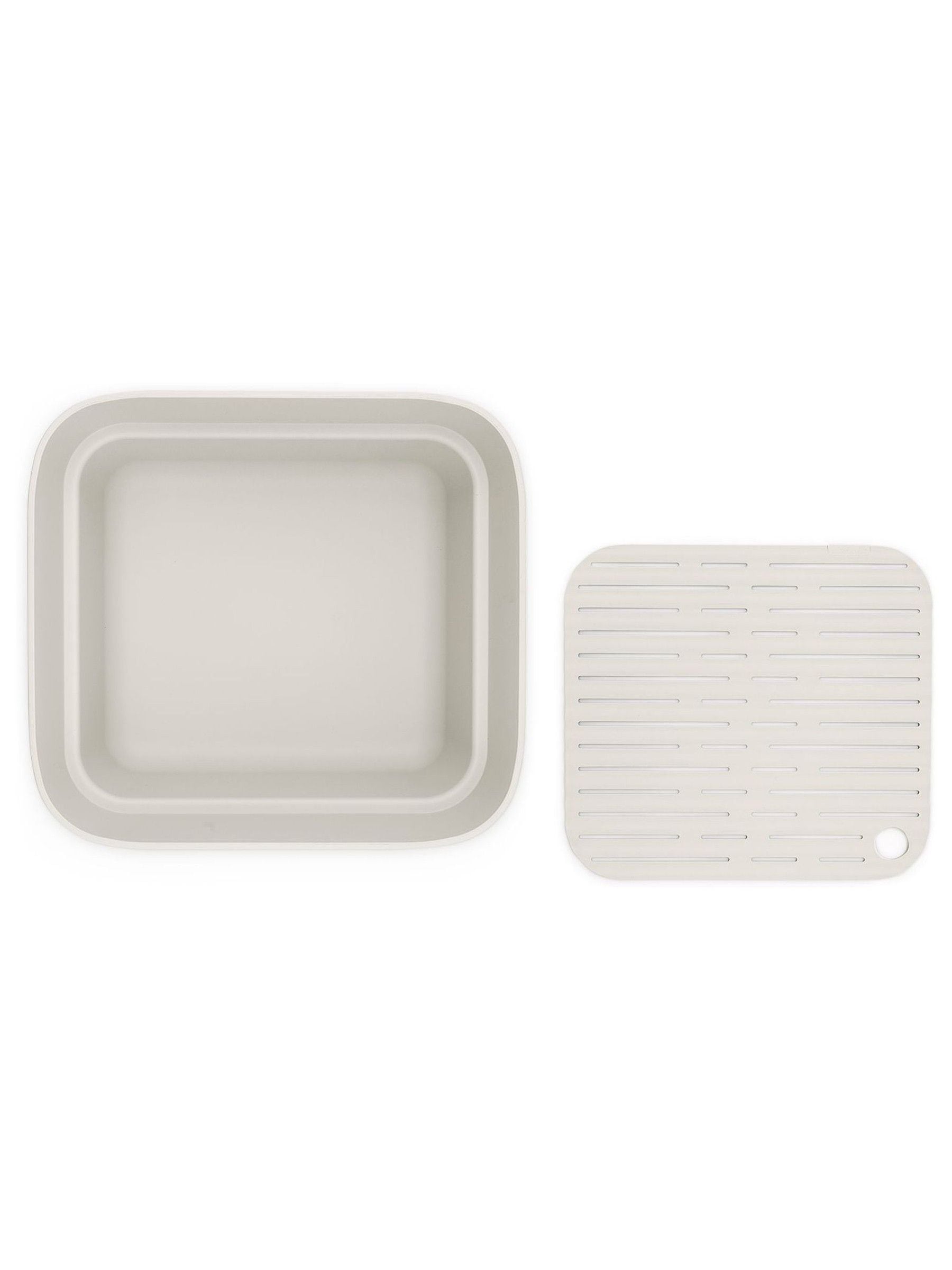 Brabantia grey washing up bowl with drying tray - British product