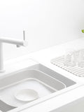 Brabantia grey washing up bowl with drying tray - British product