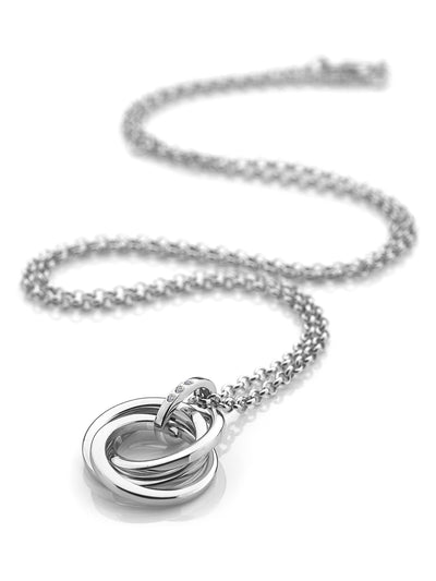 Collier pendentif en argent sterling avec diamants et chaîne réglable 45-55 cm