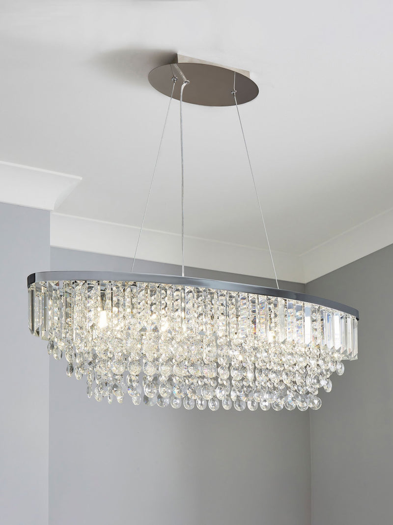 BHS Paladina Crystal Satin Brass Ceiling Light