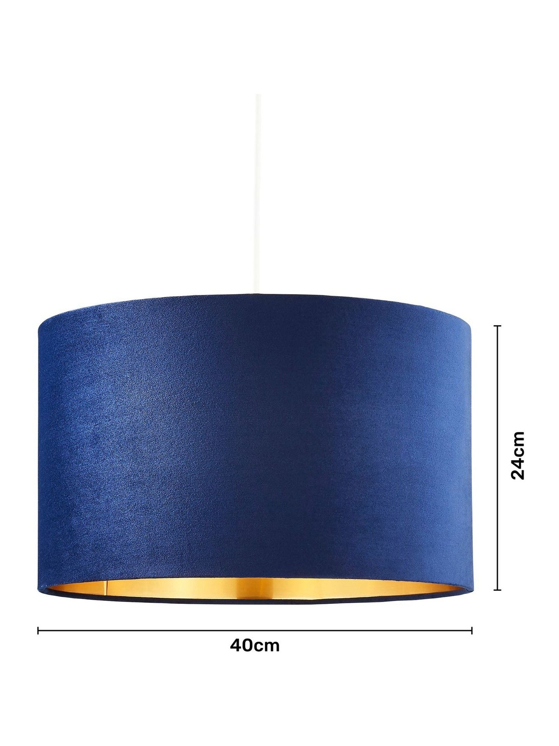 BHS ceiling light blue velvet shade 40cm - British product