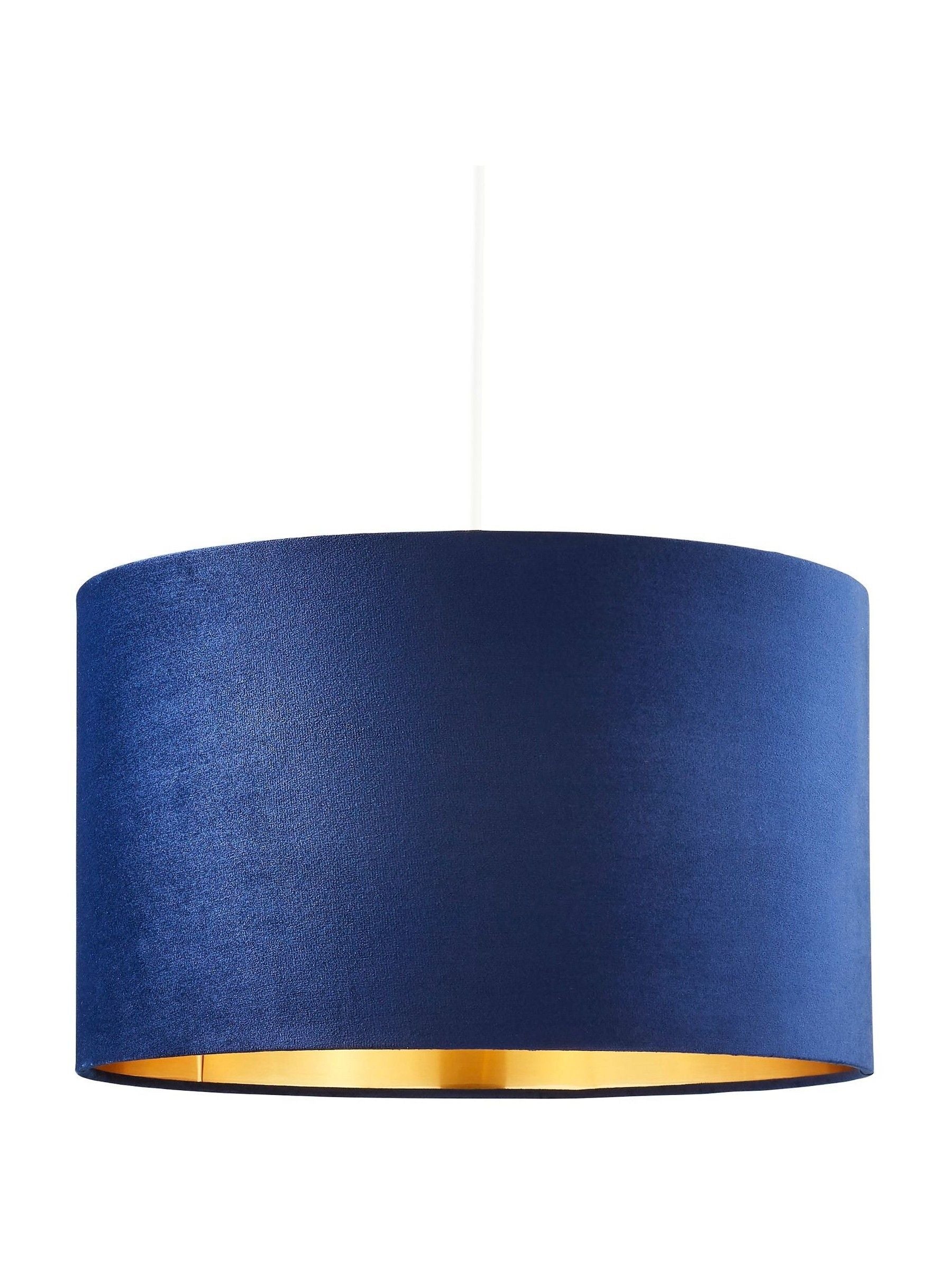BHS ceiling light blue velvet shade 40cm - British product