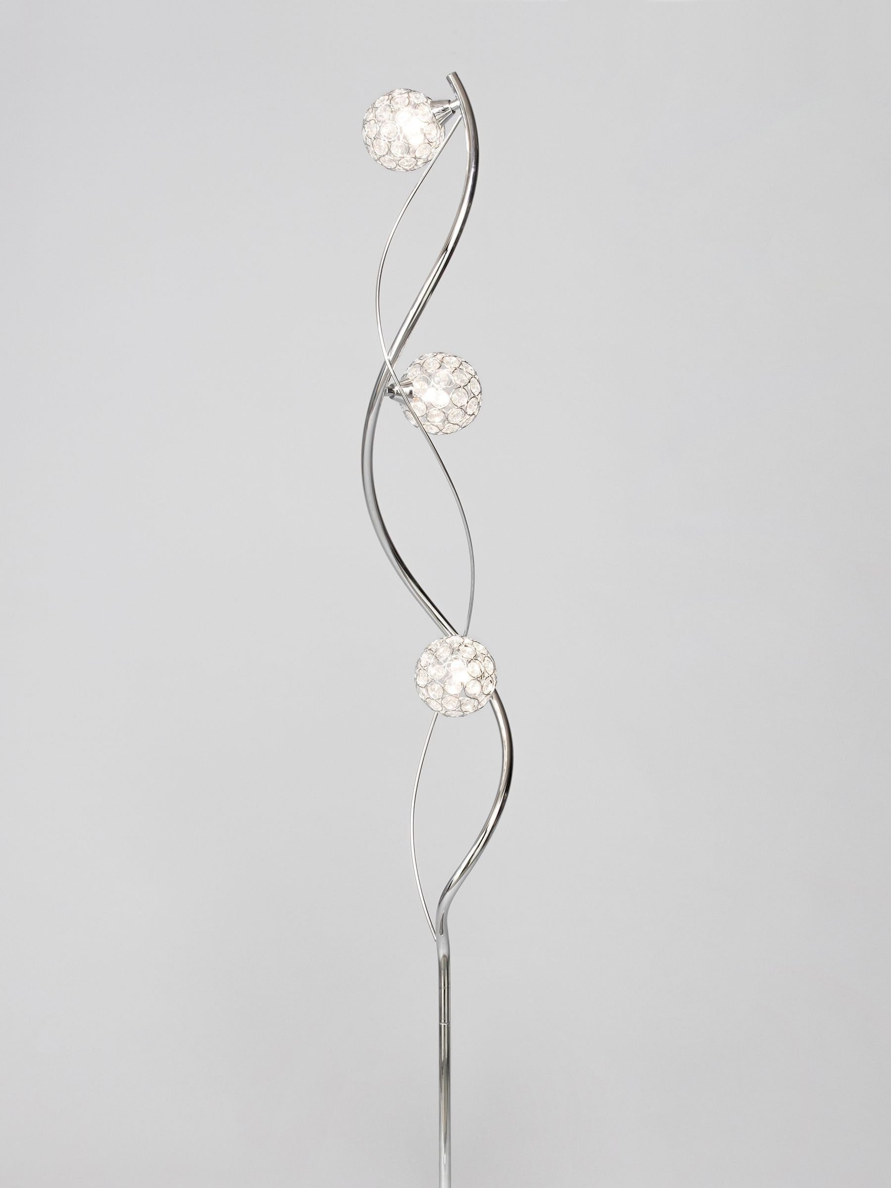 BHS Silver Orianna 3 light floor lamp - British product