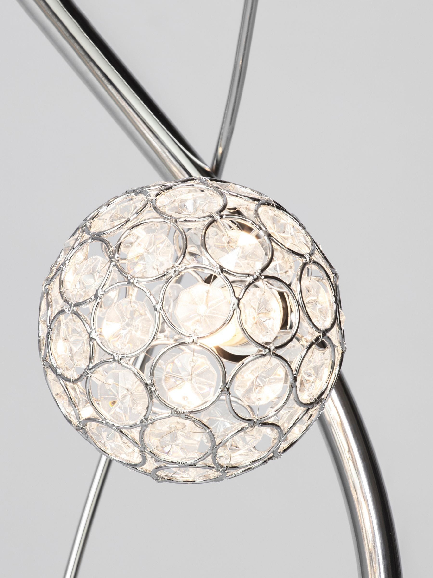 BHS Silver Orianna 3 light floor lamp - British product