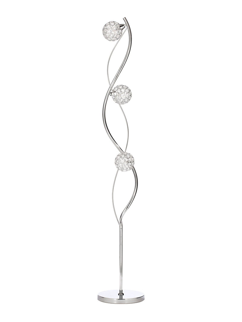 BHS Silver Orianna 3 light floor lamp - British product