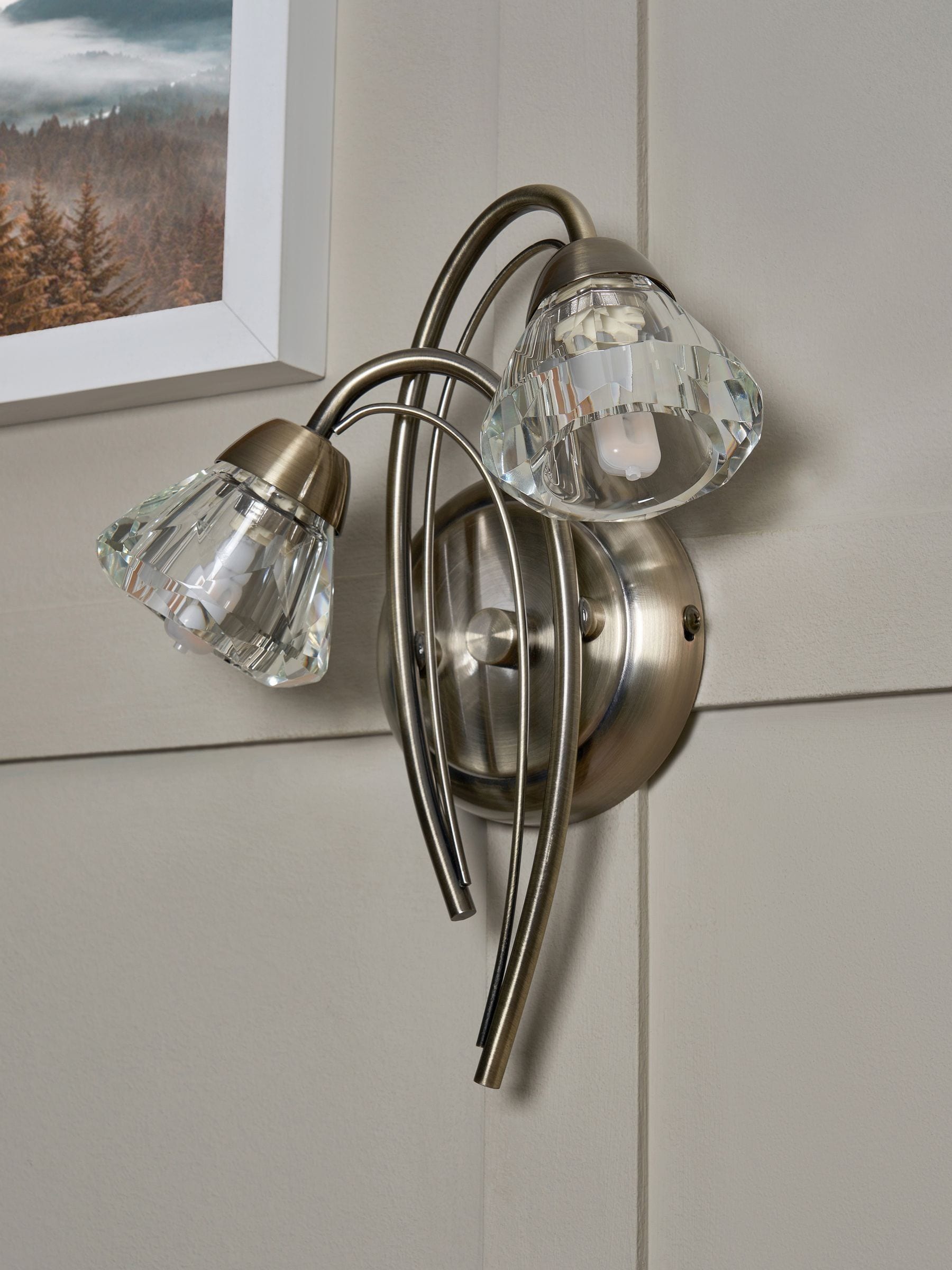 BHS Brass Marianne wall light, imported from the UK