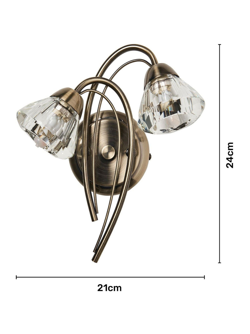 BHS Brass Marianne wall light, imported from the UK