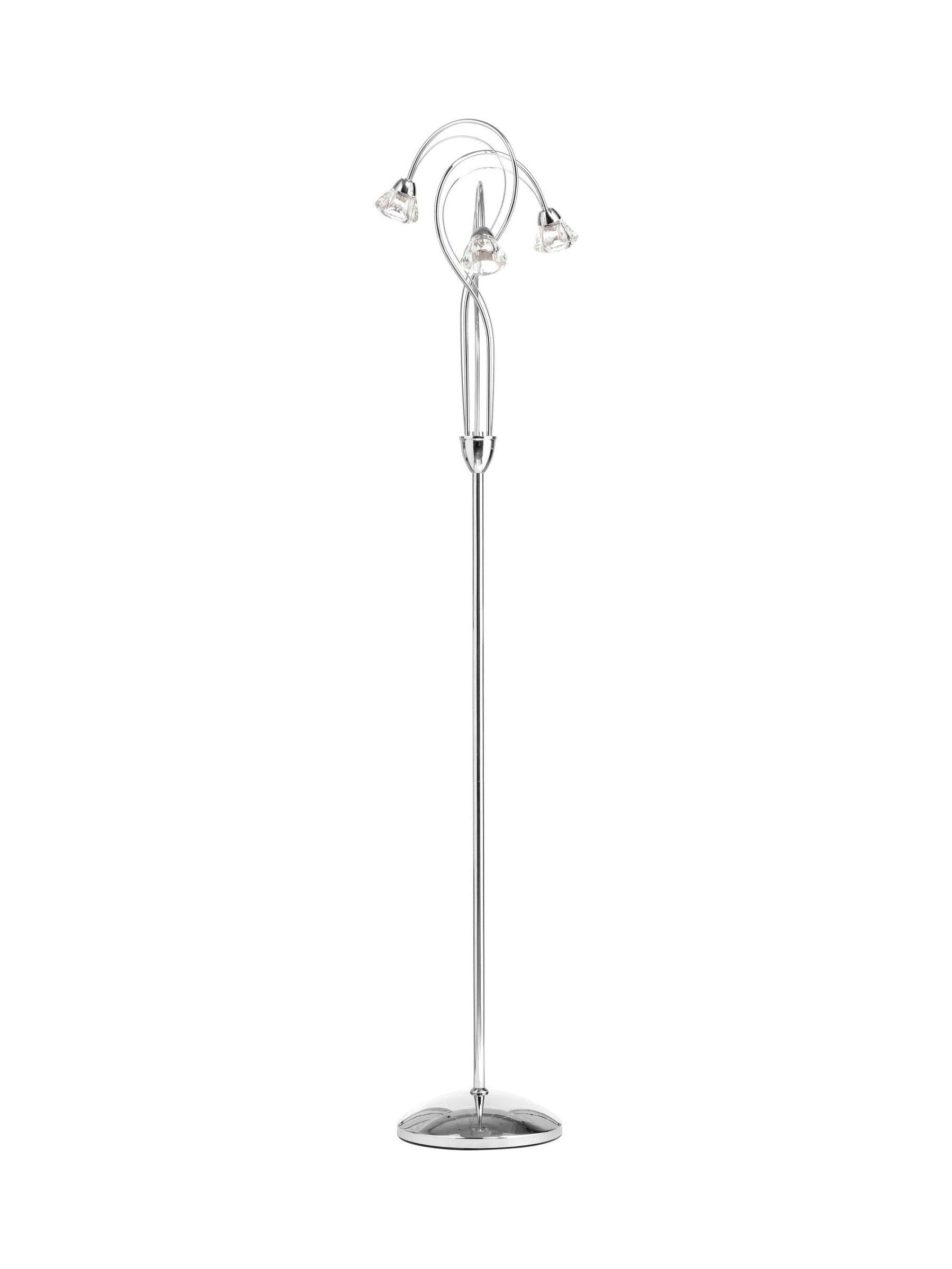 BHS Silver Marianne floor lamp with cut glass shades - British product
