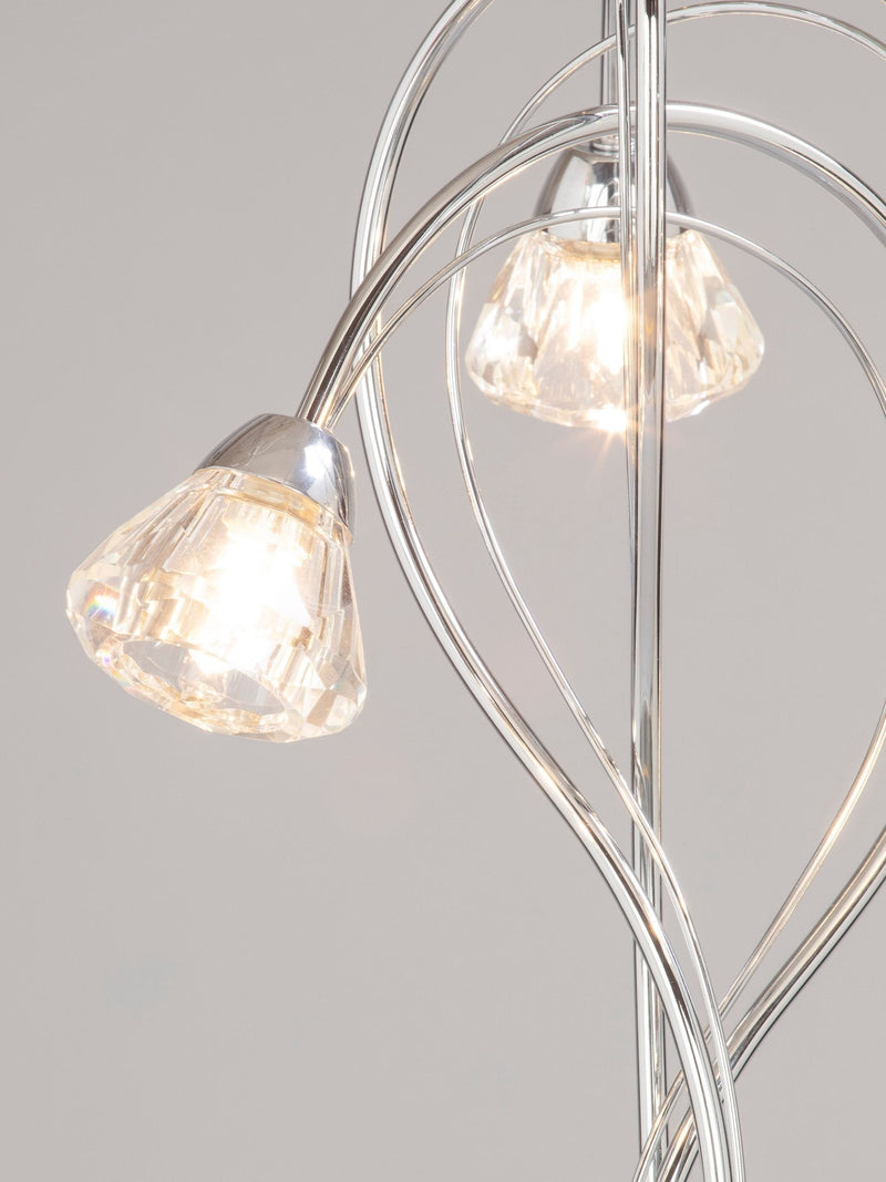 BHS Silver Marianne floor lamp with cut glass shades - British product