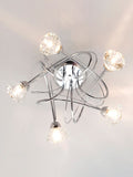 BHS Silver Marianne 5 light flush ceiling light (British brand)