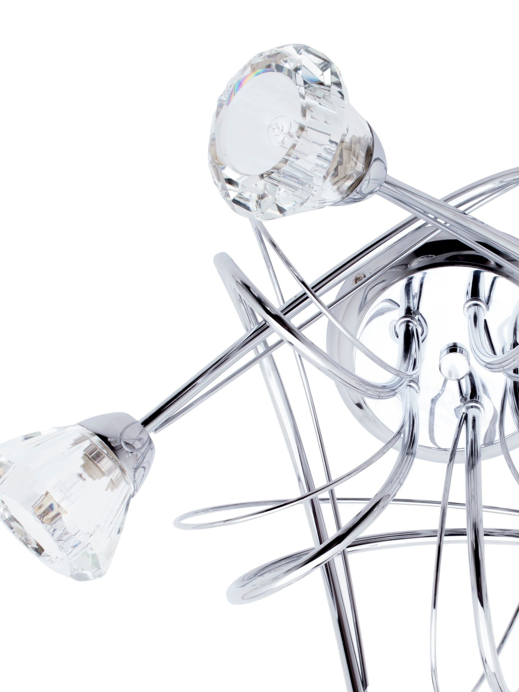 BHS Silver Marianne 5 light flush ceiling light (British brand)