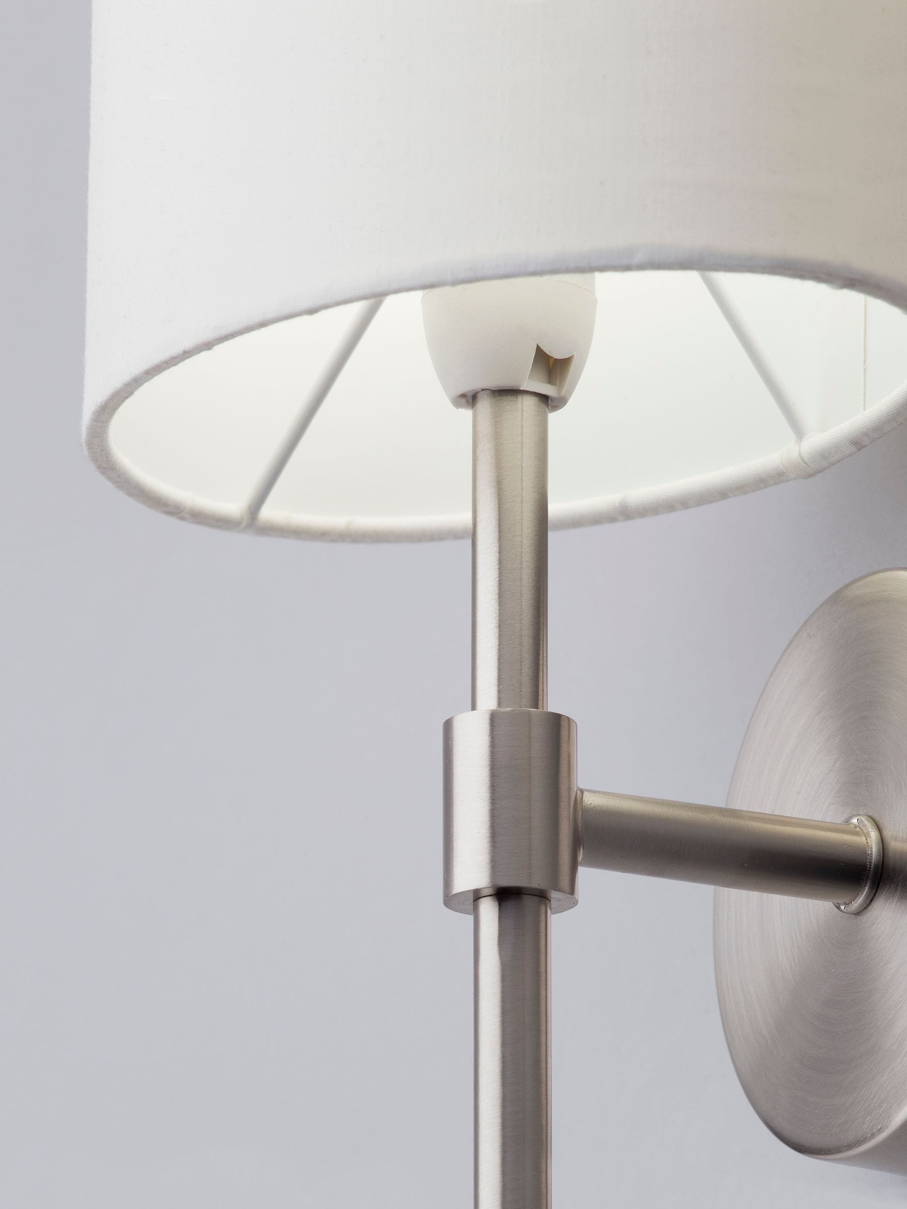 BHS Silver Oz Shaded Wall Light fixture (British brand)
