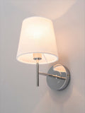 BHS Chrome Mira Wall Light with off-white shade - British product
