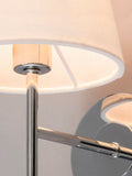 BHS Chrome Mira Wall Light with off-white shade - British product