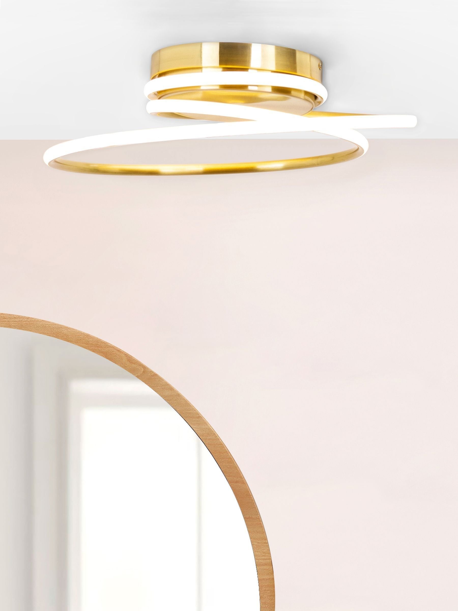 BHS brass Pei rings LED ceiling light 48cm - British product