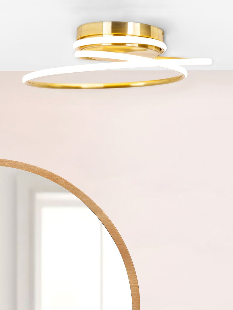 BHS brass Pei rings LED ceiling light 48cm - British product
