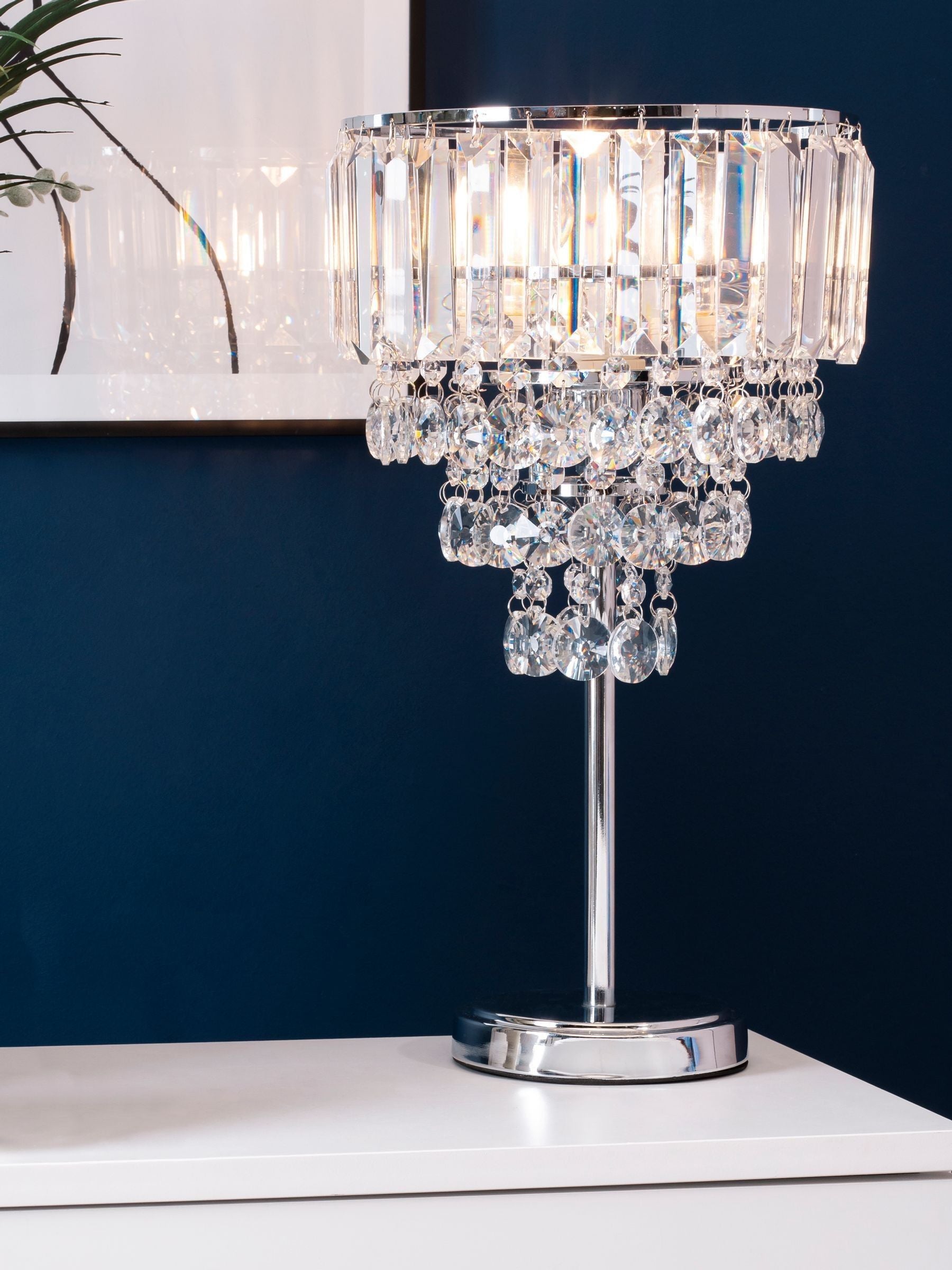 BHS Chrome Paladina table lamp 45cm, UK version