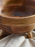 Natural Mango Wood Footed Fruit Bowl
