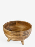 Natural Mango Wood Footed Fruit Bowl
