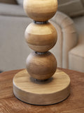 Natural Palmer wooden table lamp, imported from the UK