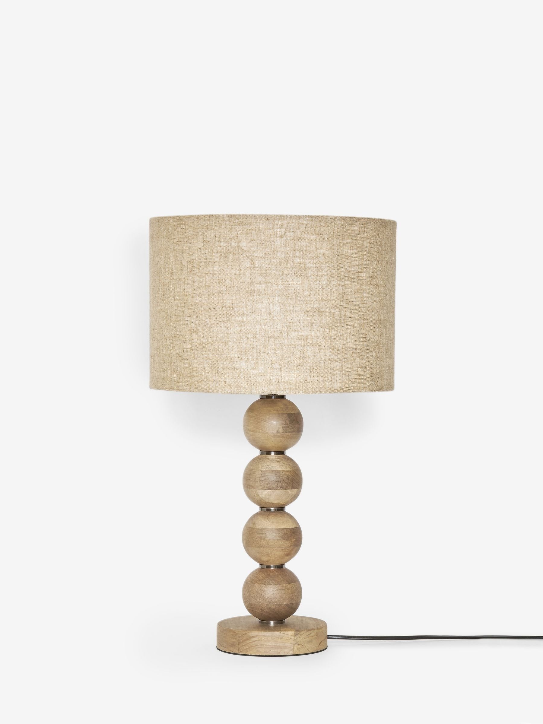 Natural Palmer wooden table lamp, imported from the UK