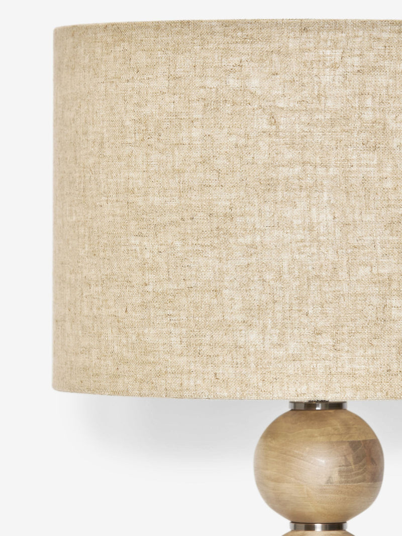 Natural Palmer wooden table lamp, imported from the UK