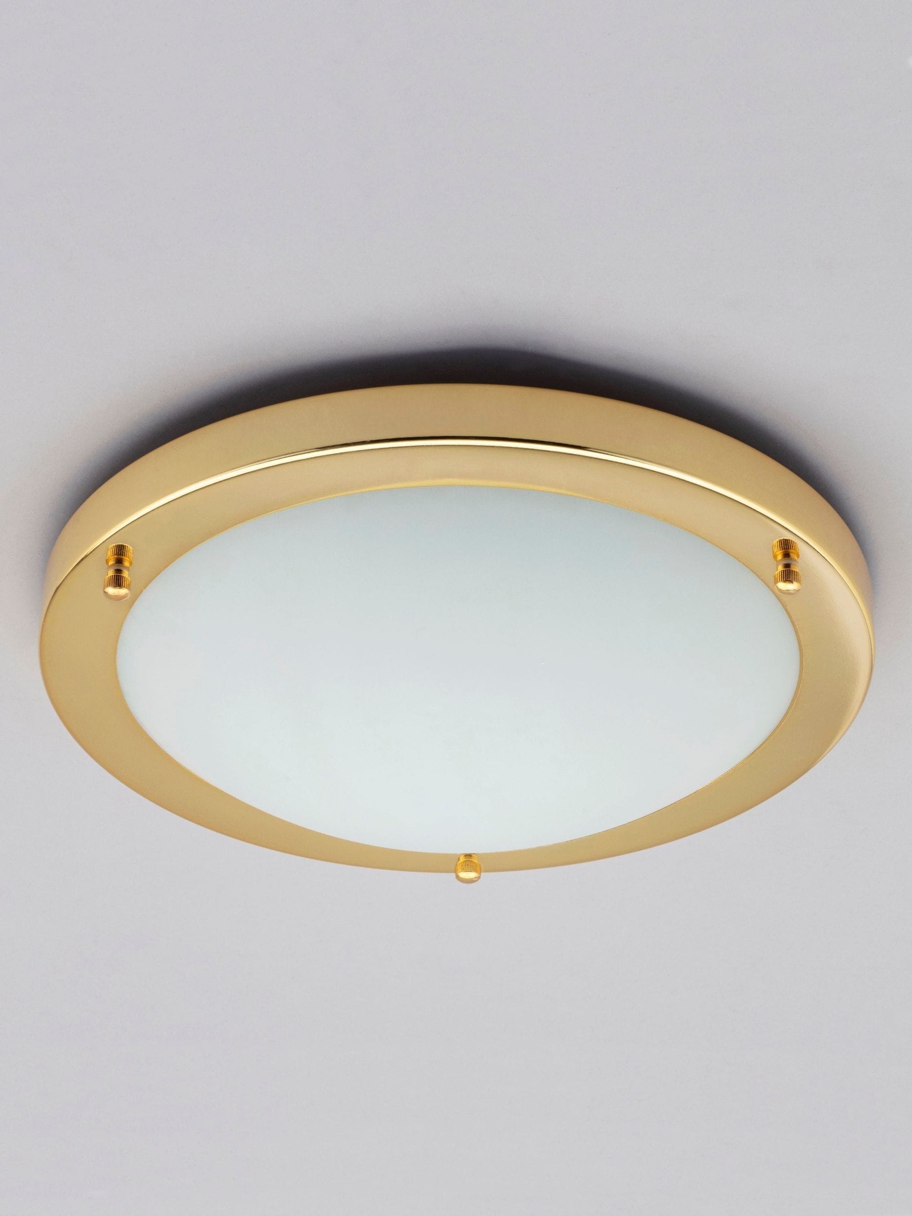 BHS Brass Delphi large flush bathroom ceiling light - British product