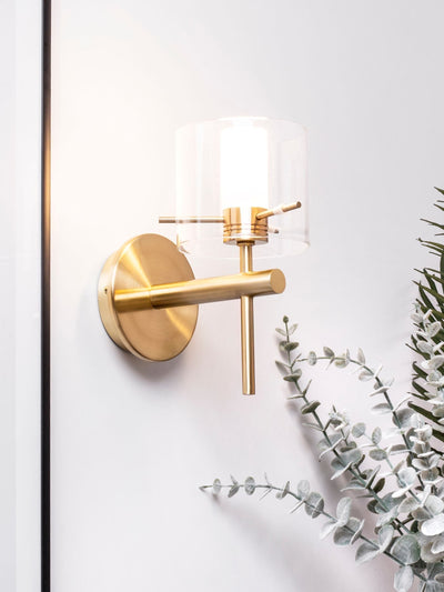 Next Brass Gene Cylinder Bathroom Wall Light- Buy online at McGrocer