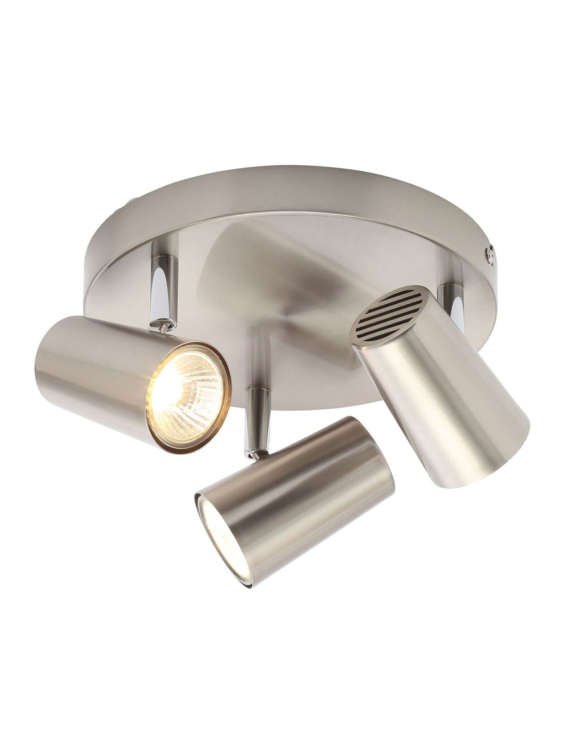 BHS Silver Harvey 3-light flush spotlight ceiling light, imported from the UK
