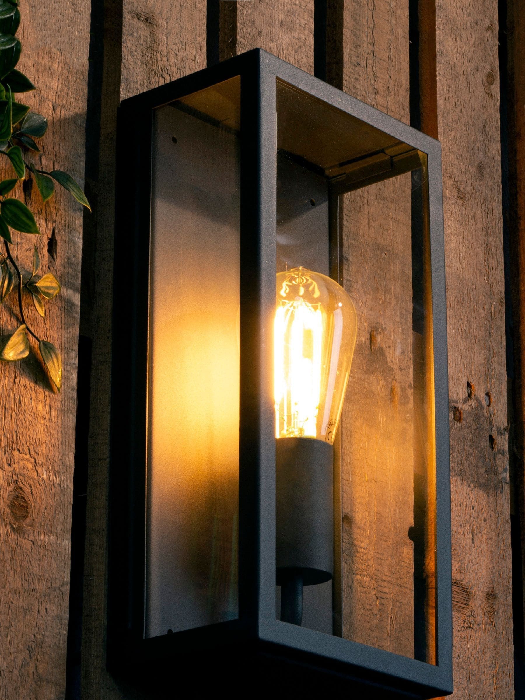 BHS Black Minerva outdoor wall light, UK version
