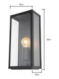 BHS Black Minerva outdoor wall light, UK version