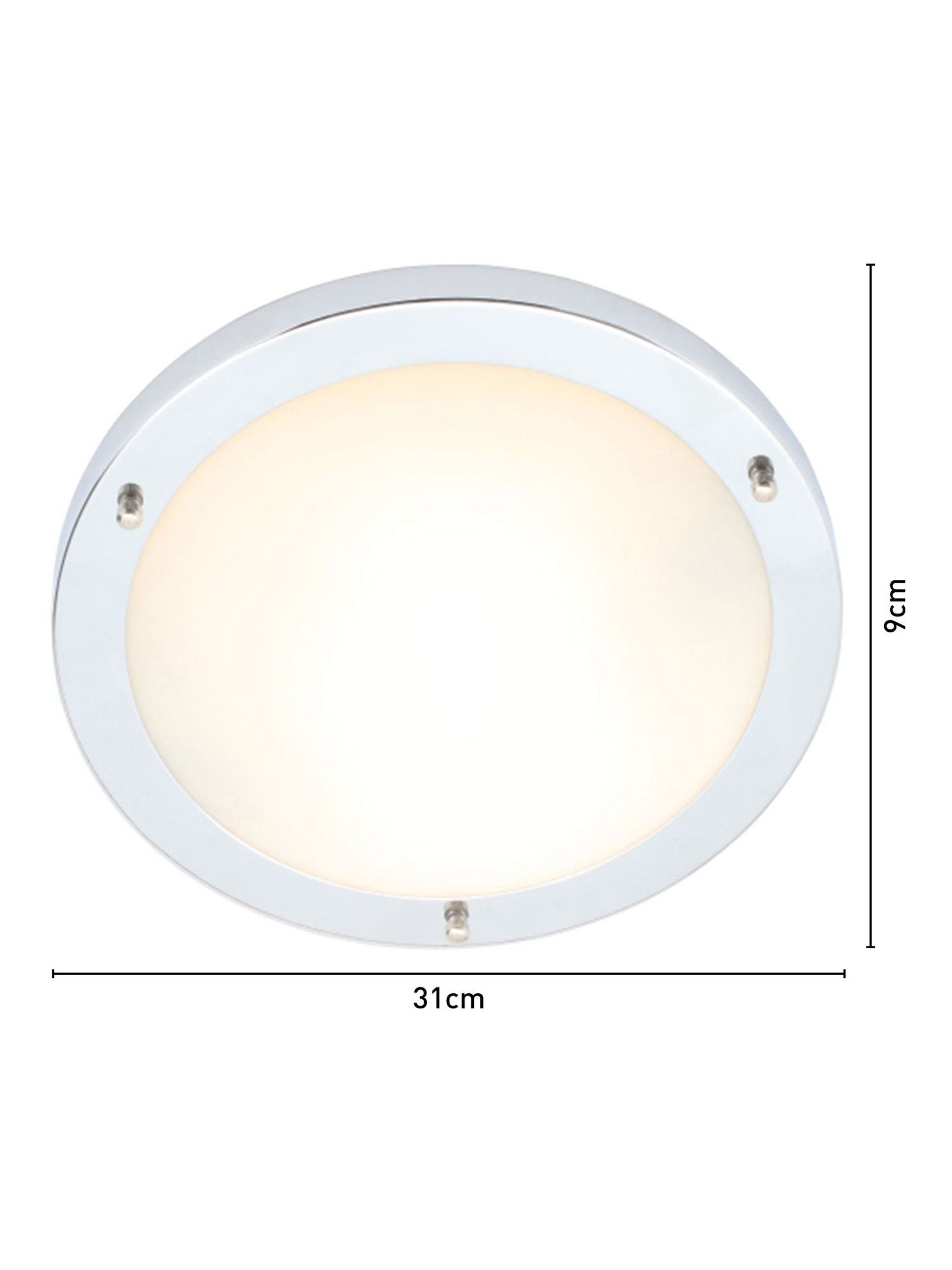 BHS Silver Delphi flush ceiling light - British product