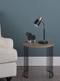 Dar Lighting Black James matt black table lamp flexible neck, UK version