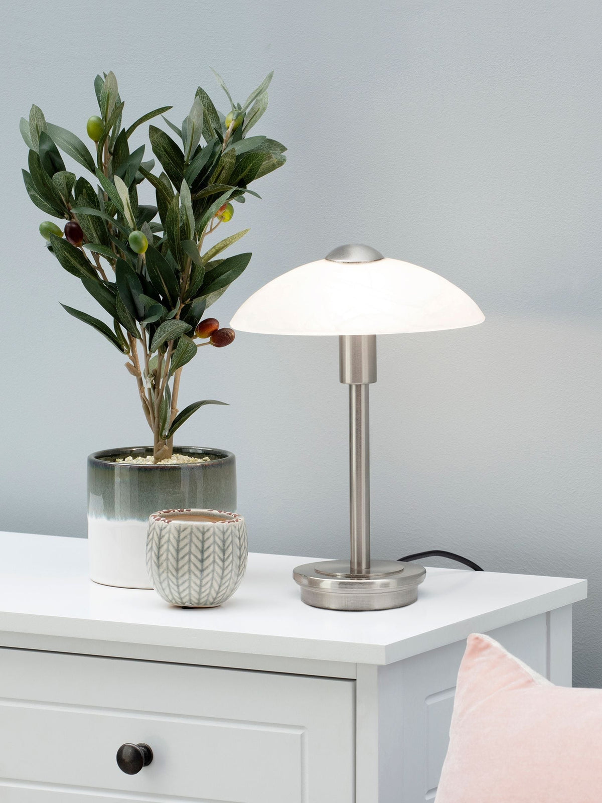 BHS Chrome Archie Touch Lamp