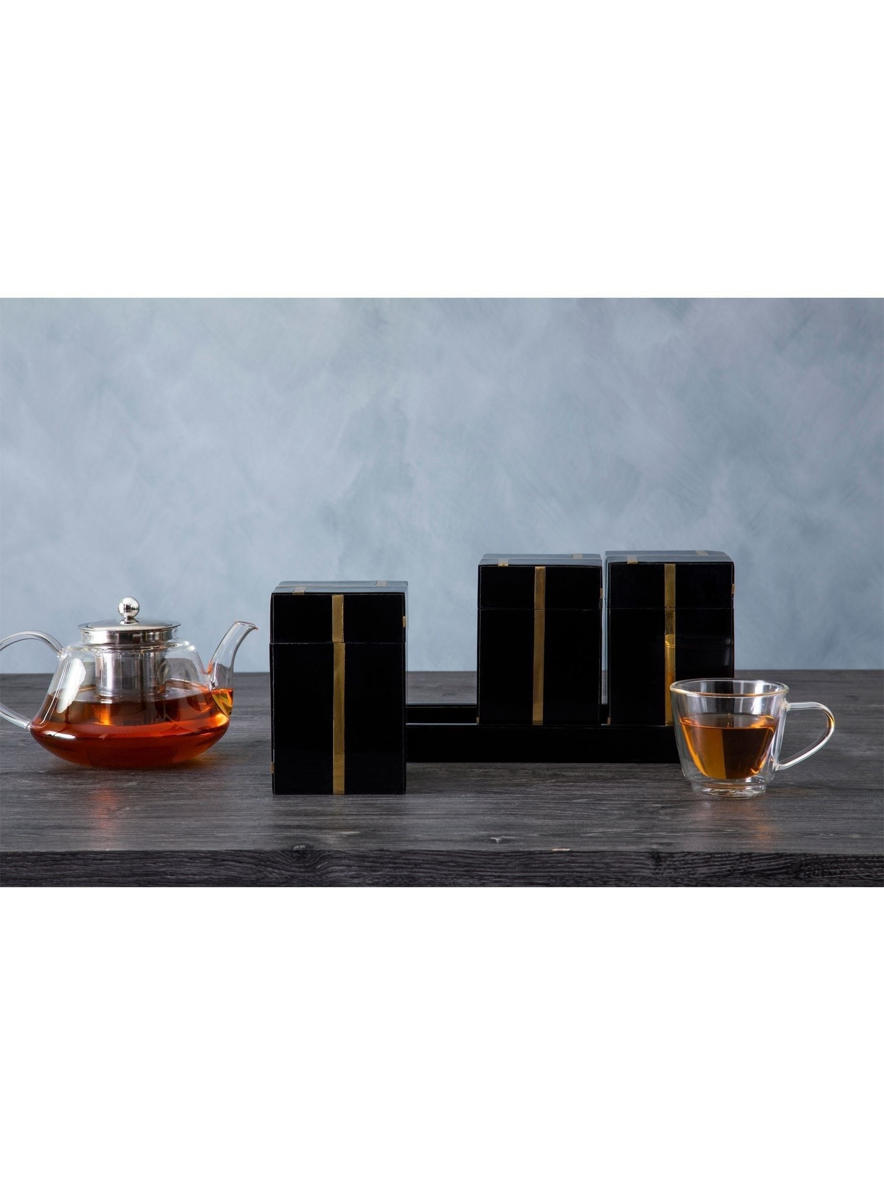 Fifty Five South Black Odell canister set - British product