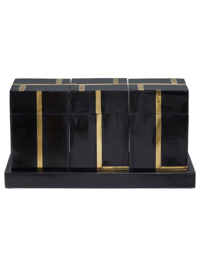 Next Fifty Five South Black Odell Canister Set With Tray- Buy online at McGrocer