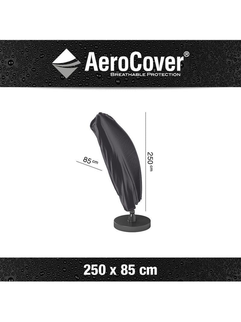 Aerocover grey free arm parasol cover 250x85cm, UK version