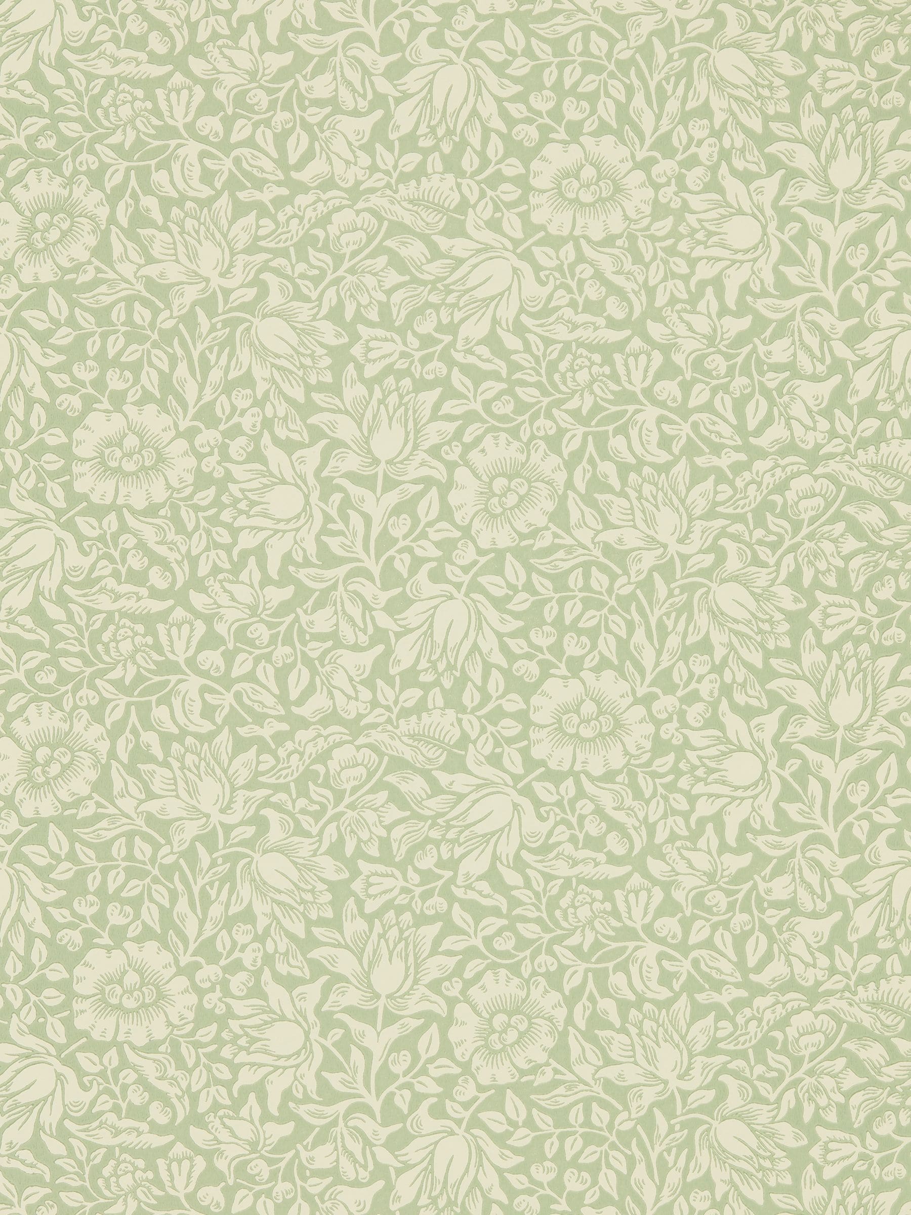 Morris & Co Green Mallow wallpaper 10.05M - British product