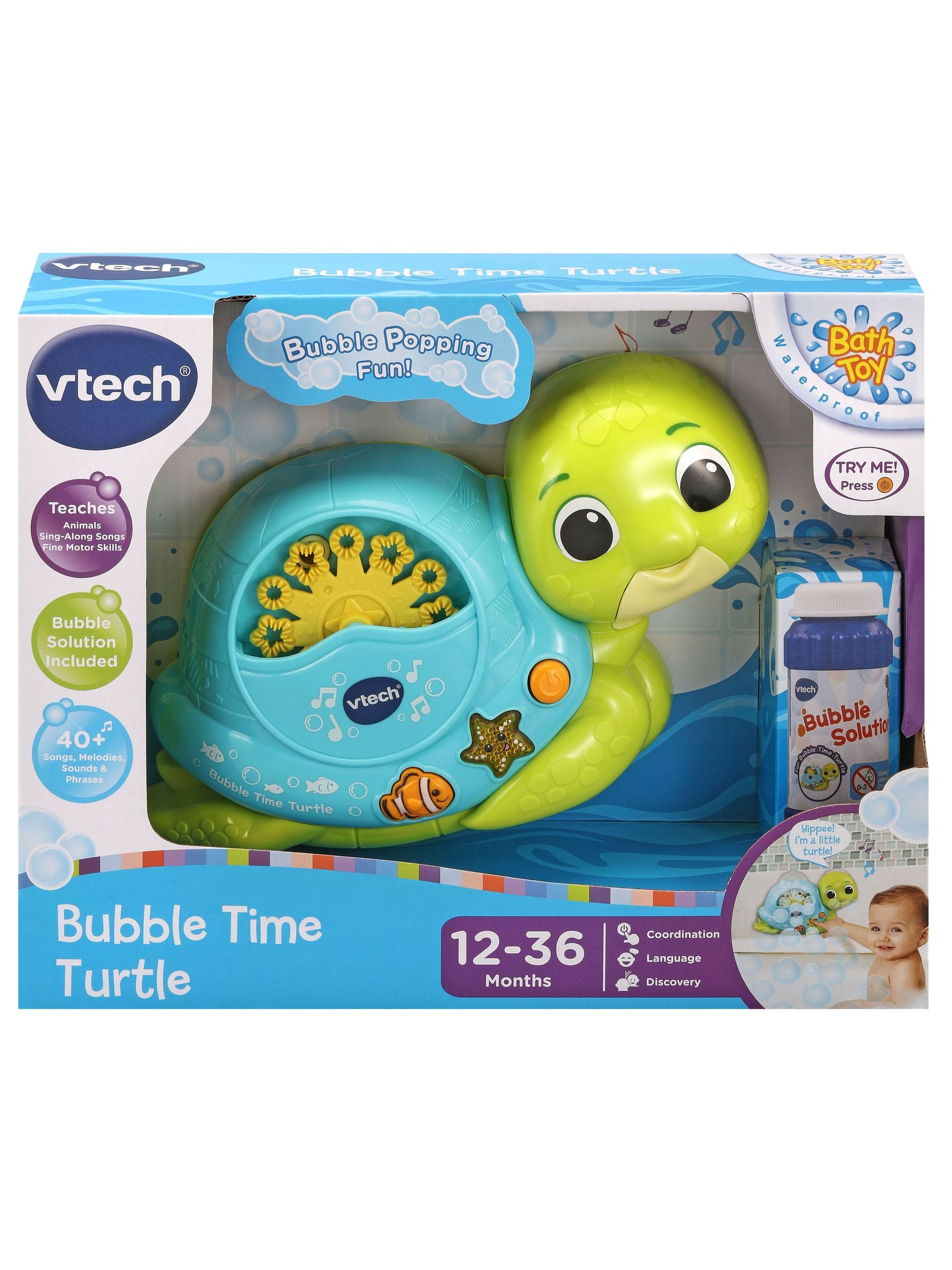 V-Tech Bubble Time Turtle interactive bath toy, UK version