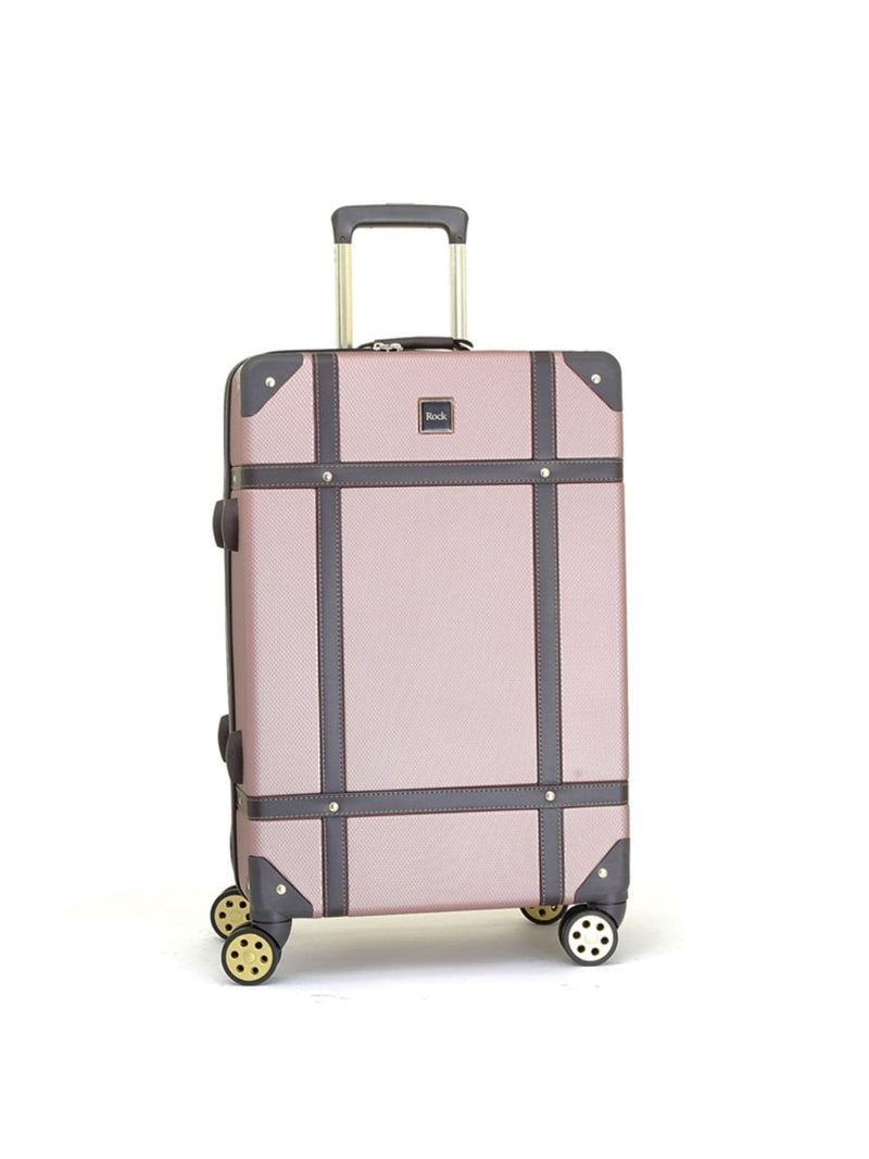 Rock Luggage Rose Pink Vintage Medium Suitcase